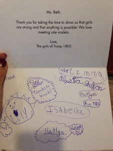 Girl Scouts Thank you card